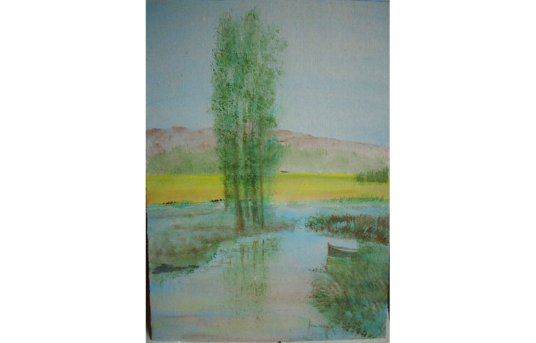Solitudine, 20x25 acq. su cartoncino