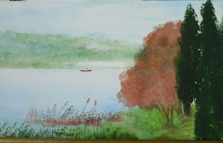 Autunno, 15x20 acq. su cartoncino