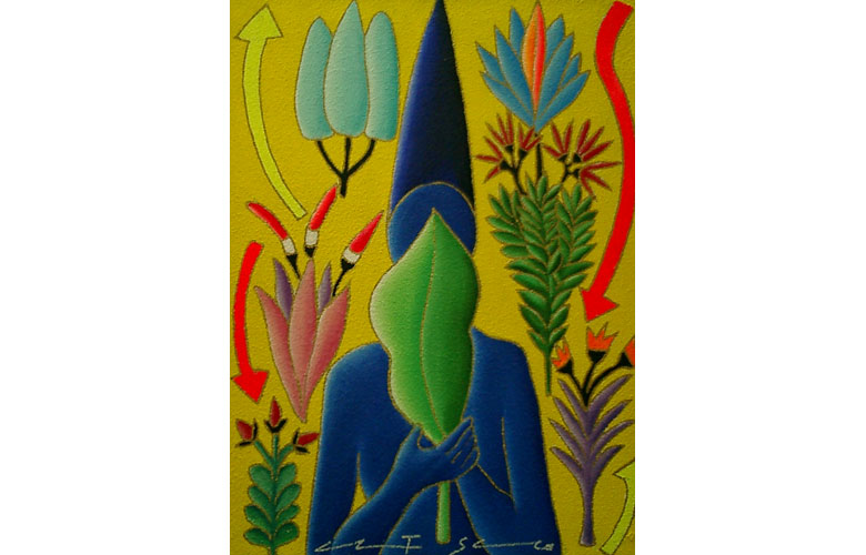 L'erbolario, 60x80 acrilico su tela - Anno 2002