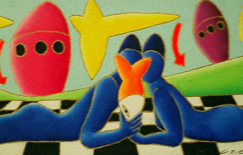 La coppia, 50x100 acrilico su tela - Anno 2006